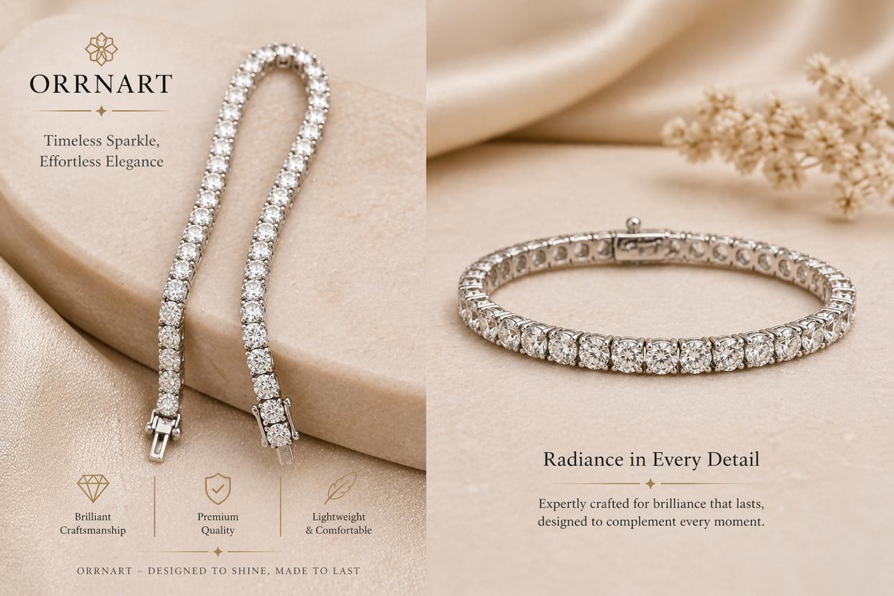 Anti Tarnish Solitairite Tennis Bracelet
