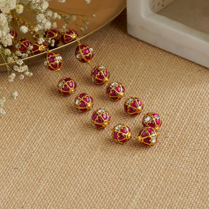 Red and White Gundu Mala