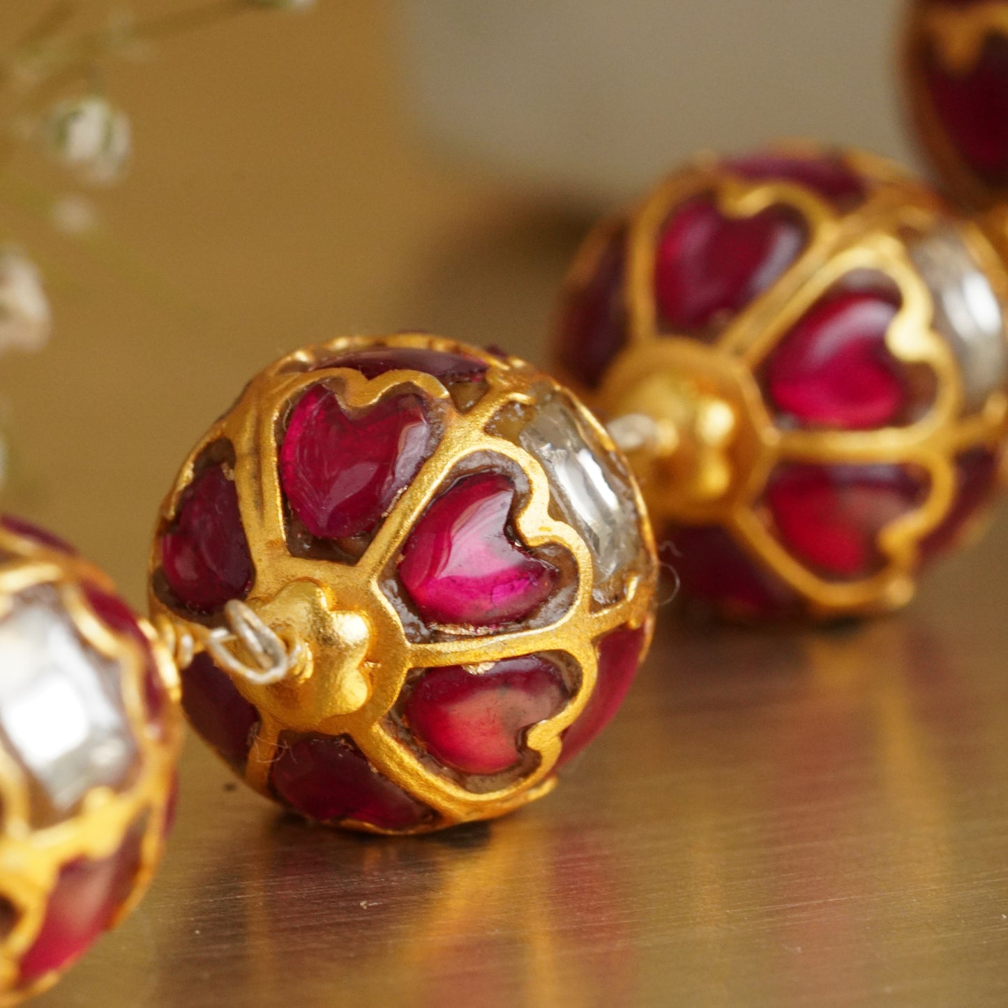 Red and White Gundu Mala
