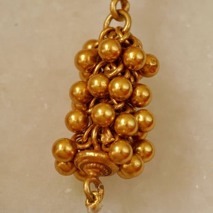 Balls with Green Stone Center Necklace