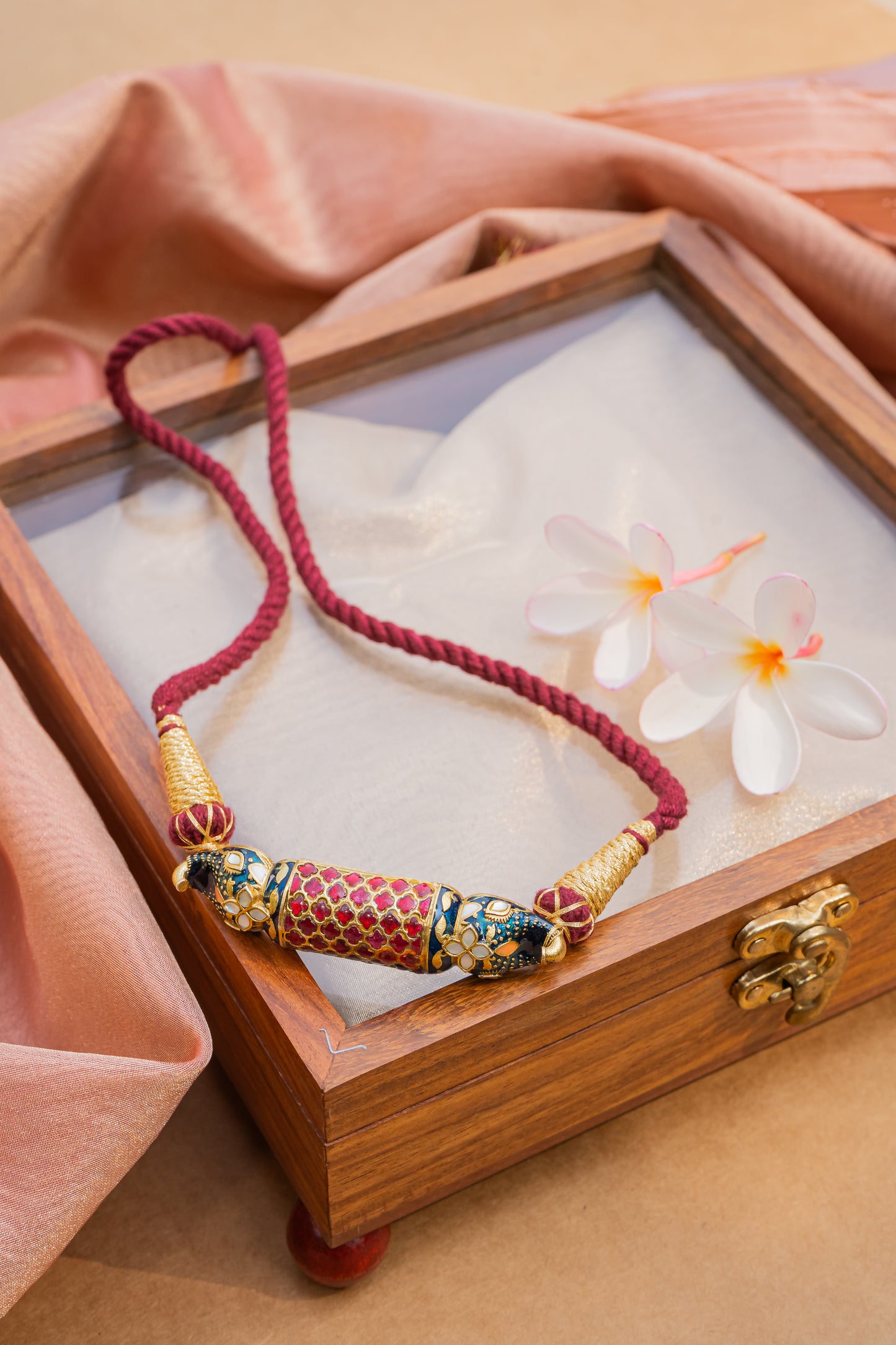 ELEPHANT AMULET MEENAKARI CHOKER