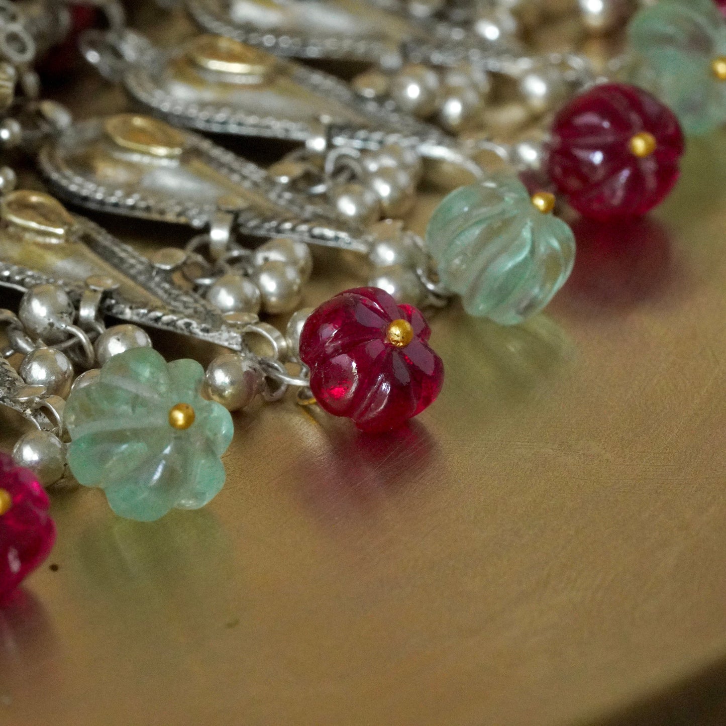 Silver and Gold piece Gadi Choker