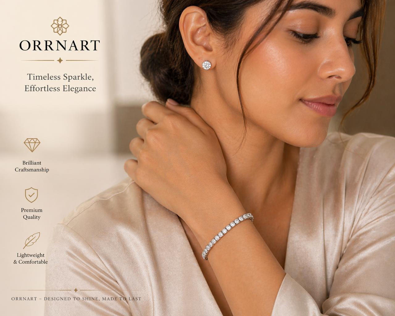 Anti Tarnish solitiare earstuds