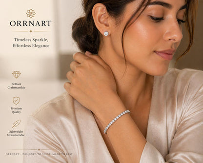 Anti Tarnish Solitairite Tennis Bracelet