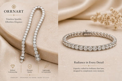 Anti Tarnish Solitairite Tennis Bracelet