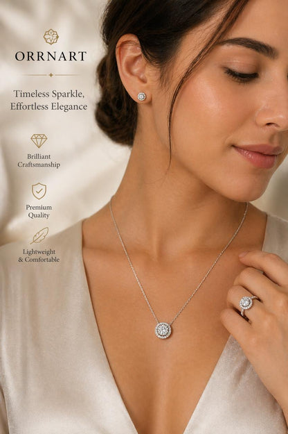 Anti tarnish solitairite pendant
